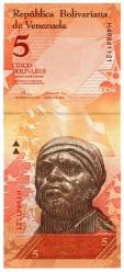 Venezuela 2008 Yılı 5 Bolivar  Çil