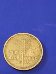 1946 25 Kuruş Top Mermisi orta Kondüsyondadıdır