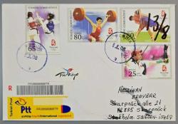 2008 XXIX. OLİMPİYAT OYUNLARI PEKİN, TAAHHÜTLÜ İLK GÜN POSTA DAMGALI ZARF