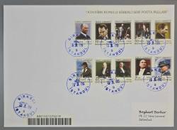 2009 ATATÜRK KONULU SÜREKLİ POSTA PULLARI, TAAHHÜTLÜ İLK GÜN POSTA DAMGALI ZARF