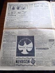 Cumhuriyet Gazetesi - 7 Mart 1956 - Acaba Neden Yazan Nadir Nadi Başmakale - Gelir Vergisinde Esnaf Ve İşçilere Ait Tadilat - İzmir'deki Boy Ölçüsüne Demokrat Parti Mitingi İle Başlıyor - Celal Bayar Vilayetten Çıkarken Fotoğrafı - Demokrat Partiye Verilen 23 Metre Uzunluğunda İstifaname - Kayseri Belediye Reisinin Maaşı 2135 Lira - Glubb Paşa İsrail'in Kurulmasına Yardım Etmiş - Profesör Feyyaz Gürkan'ı Öldüren Öğrenci Tımarhaneden Kaçtı - Çakırcalıyı Biz Öldürdük Anlatan Albay Rüştü Kobaş Yazan Yaşar Kemal Yazı Dizisi - Fahişe Anne Filmi Lüks Sinemasında - Harikalar Sirki Şehzadebaşı Yeni ve Çemberlitaş Sinemasında - Perihan Altındağ Sözeri Atlas Sinemasında - Neredesin Yazan Burhan Felek - Resimli Roman Çalınan Tabanca - Şehir Tiyatroları Programı - Migros Türk Ticaret Şirketi İdaresi Meclisinden - Milli Takım Namzetleri Yeşildireği 13 0 Yendiler - İstanbul Kız Lisesi Takımı Fotoğraf - Beyoğluspor Emniyet Maçı - Yaşar Doğu'ya 10,000 Lira Verildi - Ziraat Bankası - Opon Ağrı Kesici