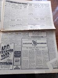 Cumhuriyet Gazetesi - 27 Eylül 1953 - Millet Partililerin Dünkü Davası 12 Saat Sürdü Fotoğraf - NATO'nun Büyük Tatbikatı - Millet Partili Mustafa Kentli Enis Akaygen Fuad Arna ve Ahmet Tahtakılıç Mahkemede Fotoğraf - General Franco Bir Merasimde Nişan Takıyor Fotoğraf - Amerika İle İspanya Dün Bir Anlaşma İmzaladı - Suriyenin İsrail'e Ültimatomu - Dün Donanma Bayramı Başladı - Karantinaya Tabi Tutulan Hacı Gemileri - Fransa Basketbol Takımı İstanbul Turnuvasına Gelemiyor - Çırılçıplak Yazan Bedri Rahmi Eyüboğlu - Beyaz Köşkte Oturanlar Yazan Rikkat Köknar Yazı Dizisi - Kore'den 198 Kişilik Bir Kafilemiz Geliyor - İspanya Ve NATO Yazan Ömer Sami Coşar - Safiye Ayla Cağaloğlu Çiftesaraylar Bahçesinde - Galatasaray Vefa Maçı - Bugün Yapılacak Türkiye Kürek Birincilikleri - Londra'daki Köpek Sergisi -  Resimli Roman Bolo Paşa Vakası Yazan Pierre Gordeaux - Artist Rita Hayworth'un Dördüncü Kocası Fotoğraf - Büyükdere Beyazparkta Perihan Altındağ Sözeri Konseri - Iskra Sinema Makineleri