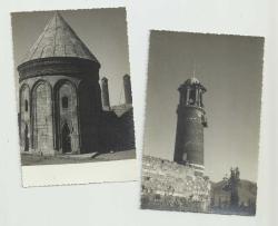FOTO GÖRÇEK / ERZURUM KÜMBET VE KULE TEMALI İKİ ADET ESKİ FOTOĞRAF...