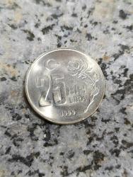 P44--- MADENİ PARA 1997 25 BİN LİRA--ÇOK TEMİZ
