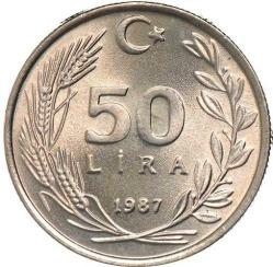Türkiye Cumhuriyeti   1987 Yılı 50 Lira  (5676)
