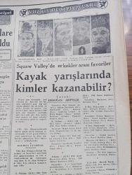 Cumhuriyet Gazetesi - 12 Şubat 1960 - Aman Dikkat Yazan Nadir Nadi Başmakale - Başbakan Adnan Menderes Maraş'a Gitti Bugün Orada Konuşacak - Kıbrıs Adasının Bağımsızlığı Mayıstan Önce İlan Edilemeyecek - Carly Chesman İdamdan Kurtulacak Mı - Kim Dergisi Yazarlarından Kim Birgit Saldırıya Uğradı - Florya Sahil Yolunda Yapılacak Kültür Parkının Maketi - Bir Savcı Saidi Nursi'nin Risalei Nur'unun Camilerde Okutulmasında Mahzur Olmadığını Bildirmiş - Evlerden Biri Yazan Orhan Kemal Yazı Dizisi - Küçük Peyk'in Büyük Gazası Yazan A. Cemalettin Saraçoğlu - Irak'ta Komünistlerle Kasımın Arası Açıldı - Fidel Castronun Muhalifleri 1163 Yıl Yatacak - Bilmem Ki Yazan Burhan Felek - Resimli Roman Bir Çiçekle Yaz Olmaz Yazan Ve Çizen Salih Erimez - Sahipsiz Ülke Antarktik - İstanbul Ankara Radyosu Programı - Lale Tiyatrosunun Makus Talihi Nihayet Yenildi Yazan Lütfi Ay - VIII. Kış Olimpiyatları - 2. Şampiyon Bu Hafta Karşılaşıyor Türk Darüşşafaka Bulgar Levski - Spor Toto İdare Heyeti Belli Oldu