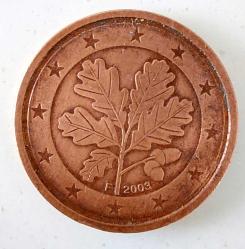 2003-F ALMANYA 2 EURO CENT ORİJİNAL MADENİ PARASI 1ÖÖÖ1A NADİR