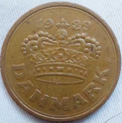 DANİMARKA 50 Öre, 1989 ÇÇT 