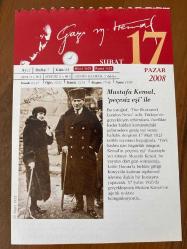 17 ŞUBAT 2008 - TAKVİM YAPRAĞI - DOĞUM GÜNÜ HEDİYESİ - GAZİ MUSTAFA KEMAL ATATÜRK FOTOĞRAFLI BÜYÜKÇEKMECE BELEDİYESİ TAKVİMİ - Mustafa Kemal, 'peçesiz eşi' ile - Medeni Kanun'un kabulü - 1864- 