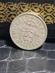 P44--- MADENİ PARA İNGİLTERE 1955 1 SHILLING
