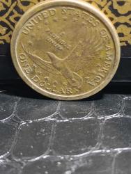 P44--- MADENİ PARA AMERİKA 2000 PİRİNÇ HATIRA SACAGAWEA 1 DOLAR