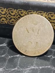 P44--- MADENİ PARA 1800'LER FRANSA 10 CENTIMES--YORGUN