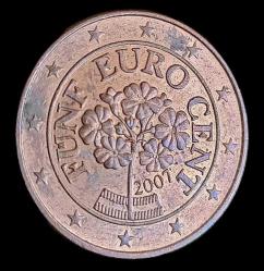 Avusturya 2007 5 Euro Cent Çil