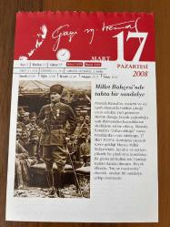 17 MART 2008 - TAKVİM YAPRAĞI - DOĞUM GÜNÜ HEDİYESİ - GAZİ MUSTAFA KEMAL ATATÜRK FOTOĞRAFLI BÜYÜKÇEKMECE BELEDİYESİ TAKVİMİ - Millet Bahçesi'nde tahta bir sandalye - Milletin hizmetçisi olmakla övüneceğim - 1816- 38 tonluk 