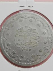 Abdülmecid 20 Kuruş 1255/8 Kostantiniye Gümüş