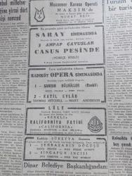 Cumhuriyet Gazetesi - 12 Ekim 1948 - Neyin Merakı Yazan Nadir Nadi Başmakale - Batılı Devletler Berlin İşinde Aracı İstemiyorlar - Yeni Bir Dünya Harbinin Önüne Nasıl Geçilir - Demokrat Parti'nin Bolu Mitingi Yağmurdan Yapılamadı - Kudüs Türk Konsolosluğu Ali Düşen Mermi - İstanbul Milletvekilliğine 24 Kişi Namzed - Roma'da Faşist Şarkıları - Başbakan Hasan Saka'nın Elazığ'da Yaptığı Vaid - Turizm Faaliyetimize Dair Bir Turistin Acı Tenkitleri - Esir Kız Filmi Kurban Bayramı Şerefine Sümer Sinemasında -  Hacı Murat Geliyor Yarın İpek Sinemasında - Evet Zavallı İstanbul Yazan Falih Rıfkı Atay - Dar Yol Yazan Peride Celal Yazı Dizisi - Ağır Bir Muamele Yazan Burhan Felek - 1948 1949 Yunus Nadi Mükafatı Atatürk'e Ait Bir Hatıra - Muammer Karaca Opereti Maksimde Murat Reis - 3 Ahbap Çavuşlar Saray Sinemasında - Müzeyyen Senar Işıl Hakkı Derman Ve Perihan Altındağ Sözeri Turkuazda - Tuzla İçmeleri - Bugünkü Radyo Programı - İstanbul Belediyesi Şehir TiyatrolarıProgramı