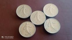 ½ FRANK,  FRANSA ( 5 Adetlik LOT)