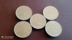½ FRANK,  FRANSA ( 5 Adetlik LOT)