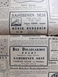 Cumhuriyet Gazetesi - 26 Haziran 1946 - Türk Şilepçiliğini İnkişaf Ettirmek İçin Yazan Abidin Daver Başmakale - Konferansta Dün De Hiç İlerleme Kaydedilmedi - Lübnan Cumhurbaşkanı Beşare Elhuri Valinin Verdiği Çay Ziyafetinde Fotoğraf - Yurtta Seçim Faaliyeti Son Hızını Buldu -  Demokrat Partili Refik Koraltan Ve Adnan Menderes Parti Merkezinde Fotoğrafı - Hikmet Bayur'un Seçim Hakkındaki Tahminleri - Profesör Cemil Bilsel Ve Arkadaşları Bir Cemiyet Kurdular - Birleşmiş Milletler Türk Derneği - Milli Eğitim Bakanı Hasan Ali Yücel - Bursa'da 1,35 Atlayamayan Talebe De İkmale Kalmış - Sanat Dünyasında Harp Sonrası Yazan Muhsin Ertuğrul - Sonsuz Panayır Yazan Halide Edip Adıvar Yazı Dizisi - Amcabey Ve Hürriyet Çizen Cemal Nadir - Ekmek Meselesi Yazan Burhan Felek Köşe Yazısı - Küçük Hikaye Acele Nikah Yazan Fasih Işın - Galatasaray Ve Beşiktaş Taraftarından Davet Edilen Fransız Takımı Angulem Geldi - Münir Nurettin Yeni Plakları Sahibinin Sesi - Suzan Yakar Columbia Plaklarında