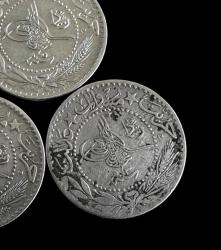 1327 Osmanlı 3 adet 20 nikel paralar Çil-ÇT-Temiz