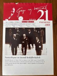 21 NİSAN 2008 - TAKVİM YAPRAĞI - DOĞUM GÜNÜ HEDİYESİ - GAZİ MUSTAFA KEMAL ATATÜRK FOTOĞRAFLI BÜYÜKÇEKMECE BELEDİYESİ TAKVİMİ - Sanayileşme en önemli hedeflerindedi - Ankara Memurlar Tüketim Kooperatifi - 1864- Toplum bilimci Max Weber doğdu - 1900- 