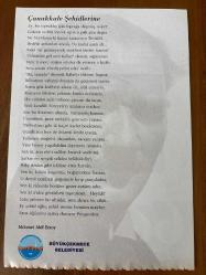 29 NİSAN 2008 - TAKVİM YAPRAĞI - DOĞUM GÜNÜ HEDİYESİ - GAZİ MUSTAFA KEMAL ATATÜRK FOTOĞRAFLI BÜYÜKÇEKMECE BELEDİYESİ TAKVİMİ - Gömelim gel seni tarihe desem sığmazsın - Çanakkale Şehidlerine