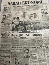 SABAH EKONOMİ GAZETESİ SABAH DOĞUM GÜNÜ GAZETESİ - 16 HAZİRAN 1992 - Mehmet Öngüleli-Bayram Başaran-Nuri Kaftıoğlu-Oya Berberoğlu-Osman Ulagay-Senen Erdem-Ali Rıza Kardüz-Ercan Akçay-Coşkun Ülsoy-Mehmet Çetingüleç-Aydın Demir-Kimin işe alınacağına bilgisayar karar verecek-İşte gizli KİT raporu-DPT, Hazine ile kavga istemiyor-Ekonomimiz nereye?-Koç da Pentagon’a göz kırptı-Fransız-Türk Ekonomi Merkezi Paris’te kuruldu-Borsa, Erdemir’in peşine takıldı-TÜPRAŞ, 3 trilyonluk modernizasyon atağında-Borsanız diyor ki…-Broker gözüyle-Hareketli bir “kamu” seansı-Dolar yine 7 bini aştı-Beyaz eşya sektörüne İtalyan Merloni dopingi-Halit Narin’e göre işadamları dinozor!-Amerika’da 11 günde 20 bin tabanca satıldı-MKE en çok silah işadamlarına sattı-Eryaman’daki 3180 konut için bugün ihale açılıyor-Altın ithalatına 3 yıl içinde 26 trilyon lira ödedik-39 Türk firması, Orta Asya’yı fethedip döndü-Eksik gramajlı ekmek çıkaran fırıncıya af yok-Libya’daki müteahhitler sıkıntıdan kurtulamıyor