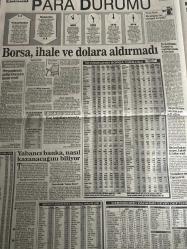 SABAH EKONOMİ GAZETESİ SABAH DOĞUM GÜNÜ GAZETESİ - 19 HAZİRAN 1992 - Yavuz Semerci-Rüştü Saracoğlu-Adil Korkut-Hilmeth Kohl-Osman Ulagay-Ali Rıza Kardüz-Şelale Kadak-Ersan İnan-Hüseyin Bayraktar-Mehmet Bayraktar-Vedat Alaton-Meral Tamer-Nedim Özkan-Çiğdem Erdem-Akram Pakdemirli-Sükrü Tekbaş-Yalım Erez-Sükrü Tekbaş’ı SPK’nın derebeyleri harcamış-Rüştü Saracoğlu istifanın eşiğinde-“TÜSİAD macera aramaktan vazgeçsin”-Elektronikçiler, harçlıklara dikkat-SSK’ya borçlu KİT’ler-Devlet malını haczedilmeyeceğini bilen KİT’ler borç ödemiyor-Eczaneler, SSK reçetesine küskün-Borsa, ihale ve dolara aldırmadı-Yabancı banka, nasıl kazanacağını biliyor-Borsanız diyor ki…-Broker gözüyle-Koç kağıtları revaçta-Halkımız tasarruf için artık doları tercih ediyor-Vedat Alaton’un hayali şair olmak-Bayraktarlar’ın dünyası işliyor-Meydanda 2 pehlivan-Çiller ile Taner’in hedefi aynı-META: Yoksa konkordato mu?-Fransa’da banka kurmak kolay değil-Gömleğe yılda 4 trilyon-Türkiye Rusya’yla bağları sıklaştırıyor