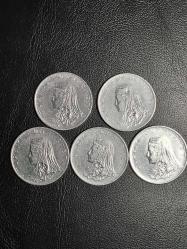 1975 YILINA AİT MADENİ 50 KURUŞ  5 ADET  ( ACMONİTAL ) TCM 4744