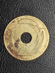 1950 YILINA AİT MADENİ 2.5  KURUŞ  ÇÇT  ( NADİR ) TCM  4507