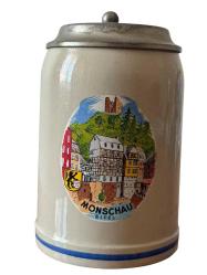 Nostaljik TANKART Zin Kapaklı Alman Bira Bardağı
