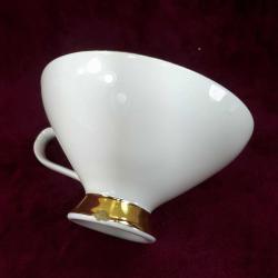 ANTİKA BAVARIA J.SELTMANN VOHENSTRAUS ALTIN YALDIZ DEKORLU TEK BÜYÜK FİNCAN , HÂLİYLE