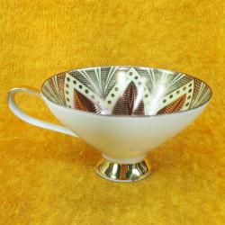 ANTİKA BAVARIA J.SELTMANN VOHENSTRAUS ALTIN YALDIZ DEKORLU TEK BÜYÜK FİNCAN , HÂLİYLE