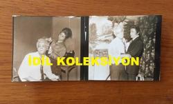 YEŞİLÇAM'IN UNUTULMAZ OYUNCUSU BİLAL İNCİ'NİN ORİJİNAL 5'Lİ MİNİ BOY FOTOĞRAF SETİ -  HER BİR KARE 6 x 6 cm EBADINDA - BİLAL İNCİ ve CÜNEYT ARKIN FİLM ÇEKİMLERİNDE BİRLİKTEYKEN, 5 FARKLI KARE