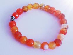 Akik Taşı Faset Kesim 8 mm Natural Doğaltaş Bileklik