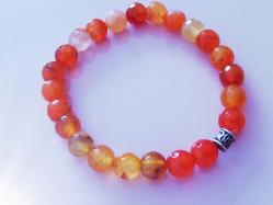 Akik Taşı Faset Kesim 8 mm Natural Doğaltaş Bileklik