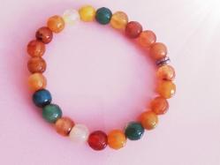 Akik Taşı Faset Kesim 8 mm Natural Doğaltaş Bileklik