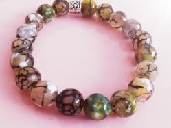 Akik Taşı Karıncalı Faset Kesim 8 mm Natural Doğaltaş Bileklik