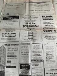 SABAH İŞ PARA İNSAN GAZETESİ DOĞUM GÜNÜ GAZETESİ - 7 HAZİRAN 1998 -Tamer Başar Melih Arat – Peryön’ün 2000 harekâtı – Swissotel 800 dünya vatandaşıyla emrinizde – Etkili sunum için faydalı bir eser – Müfettiş Yardımcıları – Teknoloji liderinin ekibine katılmaya çağırıyoruz – Satış uzmanı – Bilgi teknolojisi uzmanı – Müdür yardımcıları – Satış sorumluları – Satış mühendisleri – Ürün müdürü/asistanı – Üretim şefi – Endüstriyel ilişkiler şefi – İdari işler müdürü/sorumlusu – Mağazalar koordinatörü – Sistem destek uzmanları – PC destek uzmanı – Satınalma uzmanı – Lojistik/planlama uzmanı – Finansal kontrol ve raporlama uzmanı – Genel muhasebe uzmanı – Maliyet muhasebesi uzmanı – Personel/bordo uzmanları – Müşteri hizmetleri uzmanı – Yönetici sekreteri – Resepsiyonist – Yönetici asistanı – Reklam sorumlusu – Sıcak satışın duayeni – Emlakçılardan ofis kiralarken – Sivil toplumun eksperleri Türkiye’de – AB’yle kurulan genç köprü