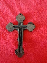 METAL DÖKÜM DİNİ OBJE, HAÇ, DEKORATİF.VINTAGE..