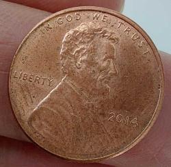 2014 AMERİKA USA 1 ONE CENT ORİJİNAL MADENİ PARASI 2LL1DD NADİR