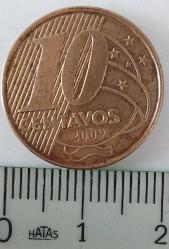 2009 BREZİLYA 10 CENTAVOS ORİJİNAL MADENİ PARASI 1BB2EE1 NADİR