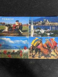 4 kare Türkiye Kartpostal 16.5x12 ebatında