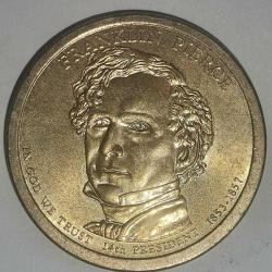 AMERİKA 2010  1 DOLAR HATIRA Başkanlık 1 $ Bozuk Para - Franklin Pierce (1853-1857)