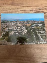 Beyazıt kulesi - süleymaniye camii  İstanbul genel görünümü keskin color kartpostal 17x12 ebatında