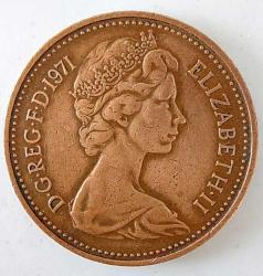 1971 İNGİLTERE BİRLEŞİK KRALLIK 1 YENİ (NEW) PENNY ORİJİNAL MADENİ PARASI 2WW1Q NADİR