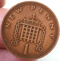 1971 İNGİLTERE BİRLEŞİK KRALLIK 1 YENİ (NEW) PENNY ORİJİNAL MADENİ PARASI 2WW1Q NADİR
