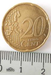 2002-R İTALYA 20 EURO CENT ORİJİNAL MADENİ PARASI EEE1UU2 NADİR