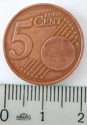 1999 FRANSA 5 EURO CENT ORİJİNAL MADENİ PARASI M1A1A1 NADİR