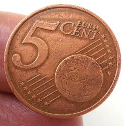 1999 FRANSA 5 EURO CENT ORİJİNAL MADENİ PARASI M1A1A1 NADİR